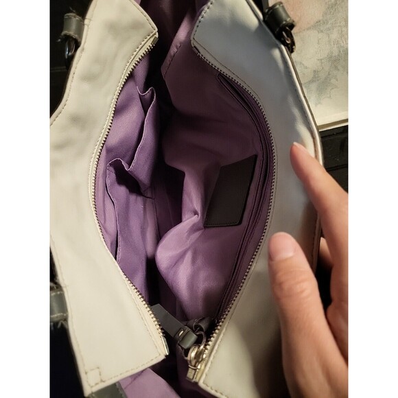 Coach Womens Handbag Satchel Shoulder Purse Grey Leather A1072-F13759  H2 - Picture 11 of 16